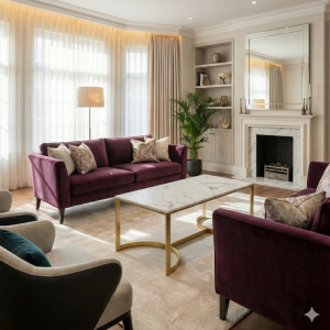 Luxury Marble Top Golden Coffee Table